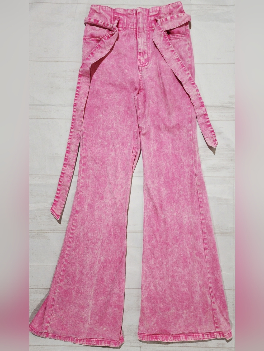 Flying Tomato Los Angeles Pink Flare Denim Pants